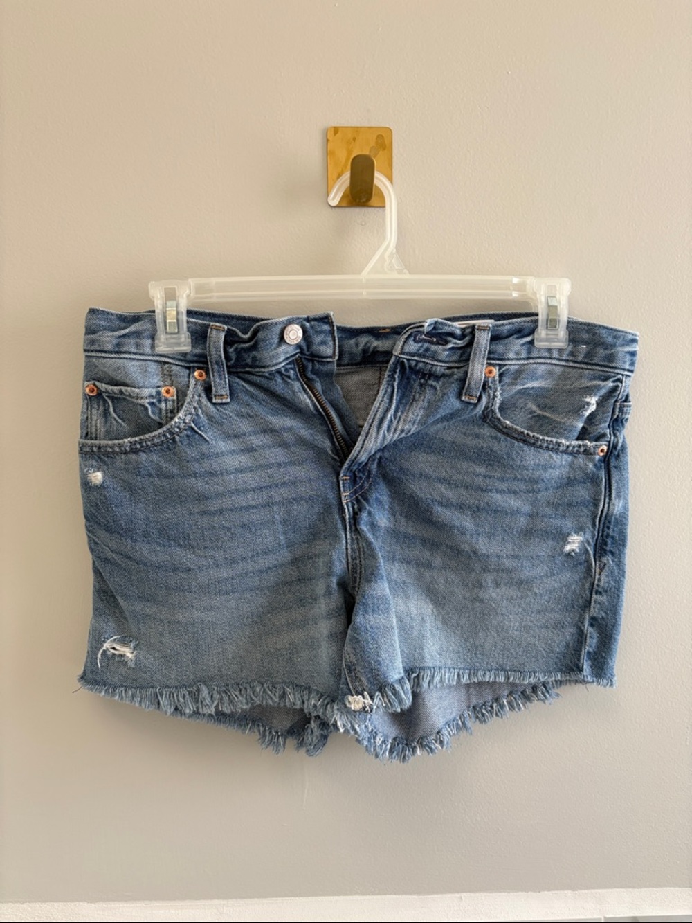 GAP Light Blue Distressed Denim Cutoff Shorts